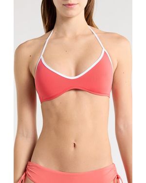 Rip Curl Classic Surf Halter Swim Top - Red