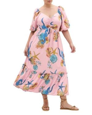 City Chic Giselle Maxi Dress - Pink