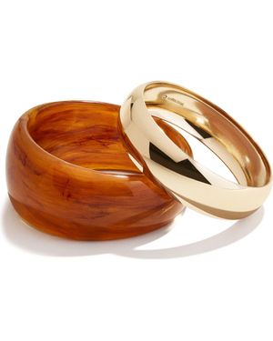 BaubleBar Phoebe Set Of 2 Bangles - Brown
