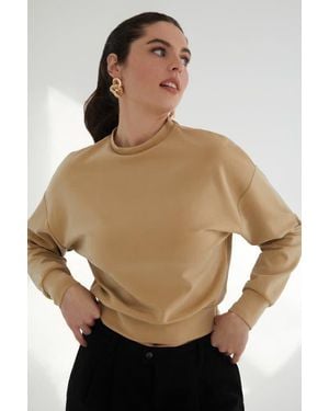 KADA The Cupro Power Pullover Sweatshirt - Natural