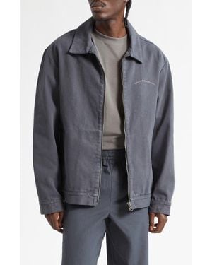 Palmes Lake Cotton Twill Zip Jacket - Black