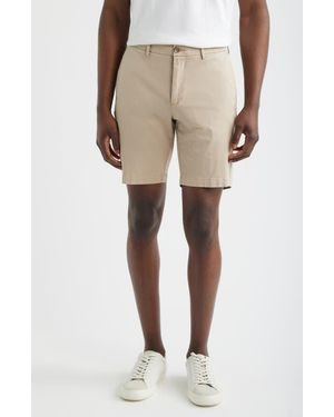 Scott Barber Savannah Stretch Cotton Twill Shorts - Natural