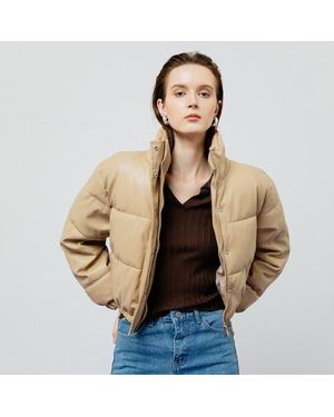 ATS Lyra Quilted Leather Jacket - Natural