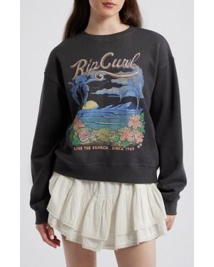 Rip Curl Saloon Relaxed Graphic Sweatshirt - Black