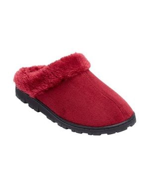 Comfortview The Andy Fur Clog Slipper - Red