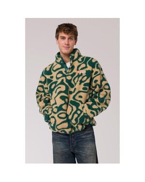 Parks Project Yellowstone Geysers Trail High Pile Fleece Pullover - Green
