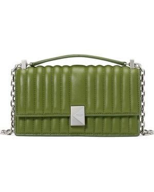 Kate Spade Mini Deco Quilted Leather Convertible Crossbody Bag - Green