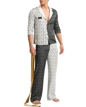 BLKSWN Swn Monogram Non-Gender Long Pajama Set - Multicolor