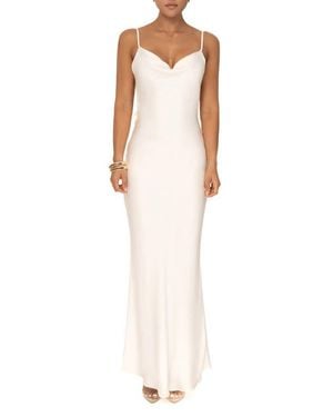 JLUXLABEL Down The Aisle Satin Gown - White