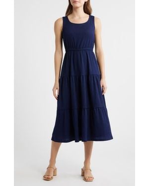 Anne Klein Sleeveless Midi Dress - Blue