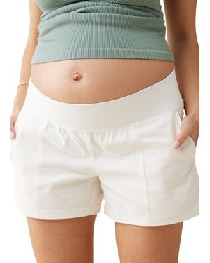 Ingrid & Isabel The Everyday Maternity Woven Short - White