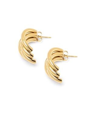 Nialaya Bold Layered Hoops - Metallic