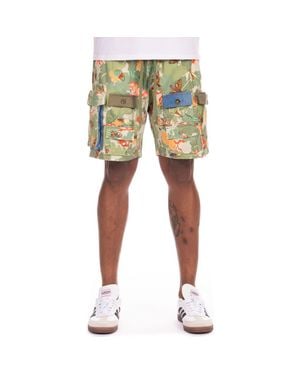 BBCICECREAM Bb Trails Cotton Drawstring Cargo Shorts - Green