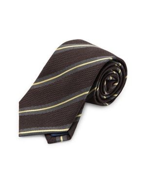 Mango Combined Stripe Tie - Black