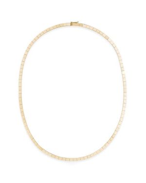 Lana Jewelry 14K Thin Flash Tile Necklace - White