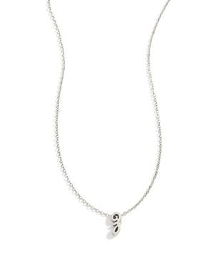 Mint & Lily Tiny Script Initial Necklace - White