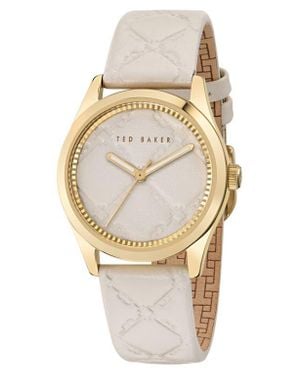Ted Baker Coolly Leather Strap Watch, 34Mm - White