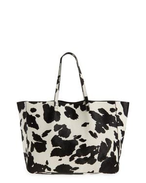 Mansur Gavriel Juno Calf Hair Tote - Black