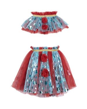 Chasing Fireflies Clown Collar And Tutu For Kids - Red