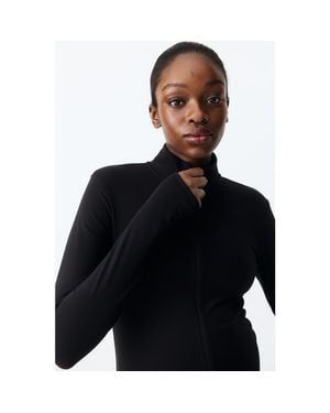H&M Mama Zip-Through Sports Jacket - Black