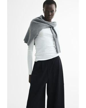 H&M Pleated Drawstring Pants - Blue