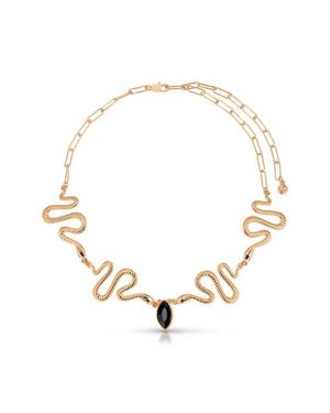 Ettika Serpentina Choker Necklace - Black