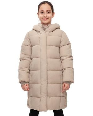 Rokka&Rolla Kids' Knee Length Puffer Coat - Natural