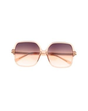 Quay Press Tour 60Mm Gradient Square Sunglasses - Pink