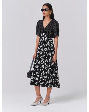 knee length dresses for ladies Black Sequin Ghost Dress