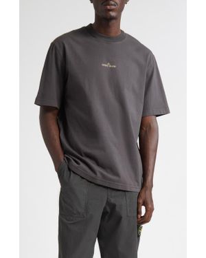 Stone Island Logo Cotton T-Shirt - Multicolor