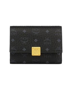 MCM Aren Trifold Wallet - Black