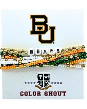Color Shout Baylor College Lucky 7 Bracelet Set - Metallic