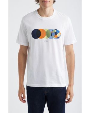 Paul Smith Football Graphic T-Shirt - White