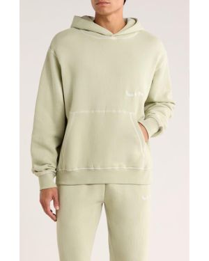 Museum of Peace & Quiet Wordmark Reverse Stitch Hoodie - Green