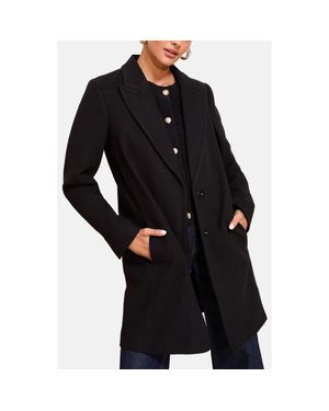 Friends Like These Front Snap Coat - Black
