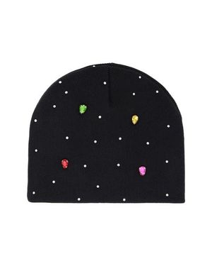 MNML Embellished Cotton Beanie - Black