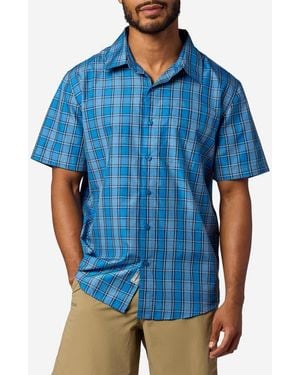 Marmot Airexchange Solarshield Upf Short Sleeve Button-Up Shirt - Blue