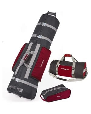 Samsonite Golf Deluxe 3 Piece Travel Set - Red