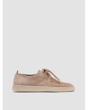 Officine Creative Herbie 012 Suede Derby Shoes - Natural