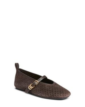 Rag & Bone Spire Perforated Mary Jane Flat - Brown