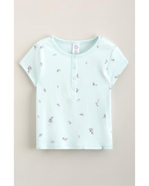 Treasure & Bond Kids' Snap Henley T-Shirt - Blue