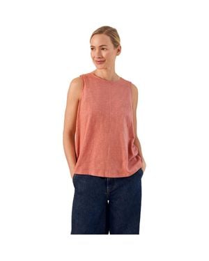 Celtic & Co. Crew Neck Pleat Back Tank Top - Red