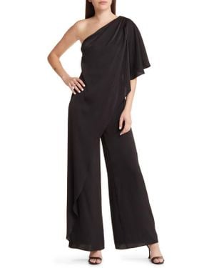 River Island One-Shoulder Jumpsuit - Black