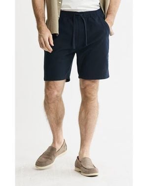 Jachs New York Cotton Twill Drawstring Shorts - Blue