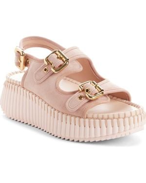 Chloé Nama Platform Sandal - Pink