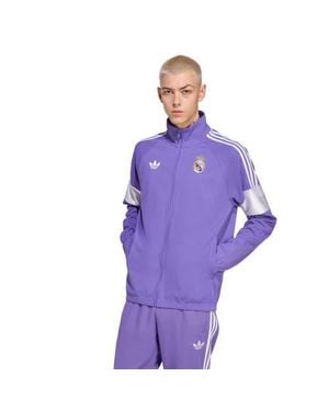 adidas Real Madrid Lifestyler Full-Zip Track Jacket - Purple