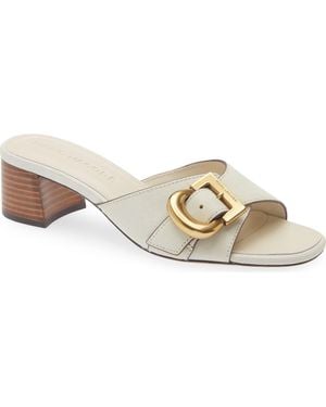 Marc Jacobs The Doll Buckle Slide Sandal - Metallic