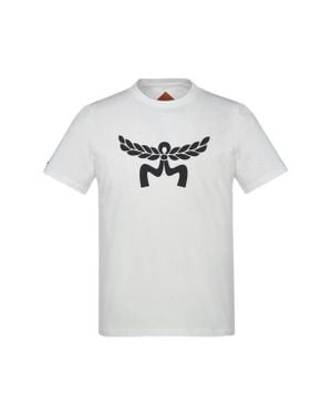 MCM Laurel Logo Print T-Shirt - Gray