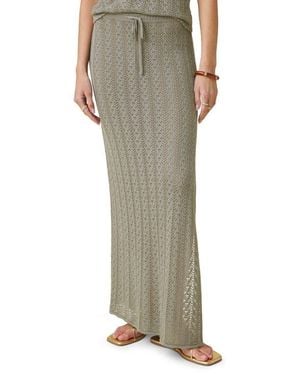 Splendid Eleni Pointelle Maxi Sweater Skirt - Multicolor