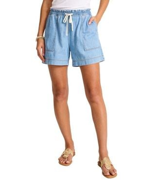 Tommy Bahama Lighweight Denim Drawstring Shorts - Blue